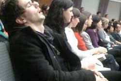 Franco sleeping in class